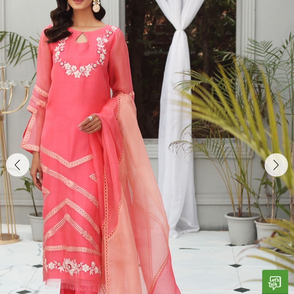 Elegant Pink Embroidered Dress